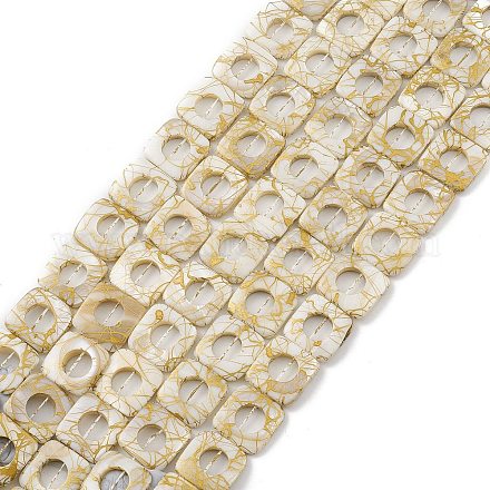Brins de perles de coquille d'eau douce naturelles de style drawbench BSHE-E028-05-1