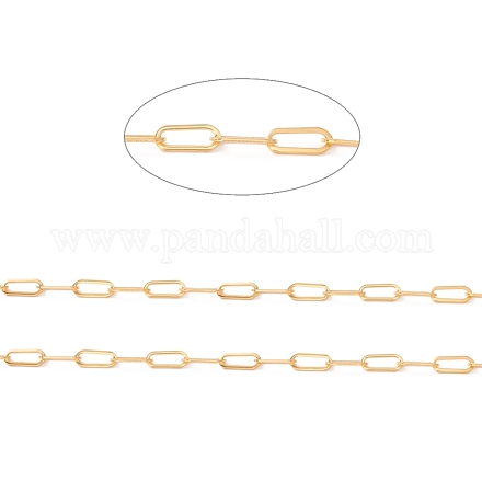 Ion Plating(IP) 304 Stainless Steel Paperclip Chains CHS-F017-02B-G-1