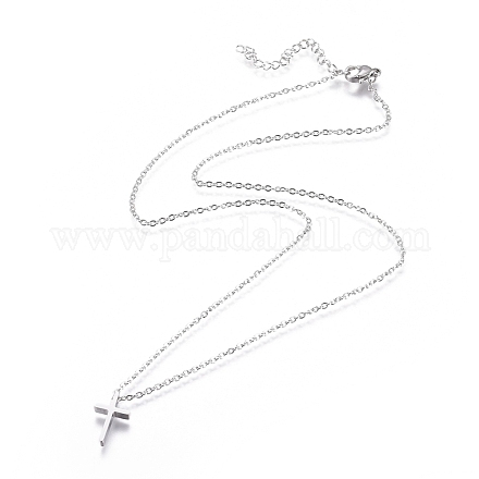 304 Stainless Steel Pendant Necklaces NJEW-F274-03P-A-1