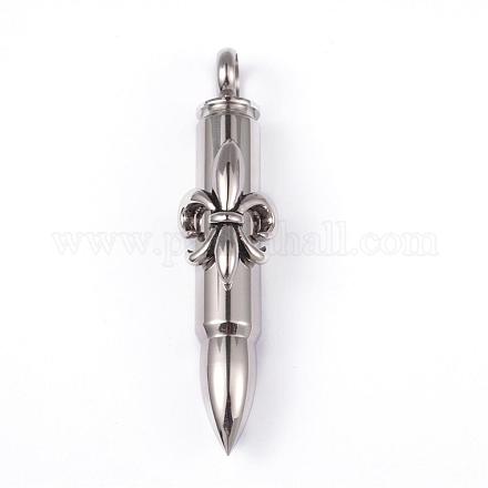 316 Surgical Stainless Steel Big Pointed Pendants STAS-K086-24AS-1
