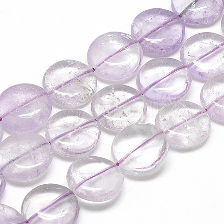 Chapelets de perles en améthyste naturelle G-S263-16mm-07-1
