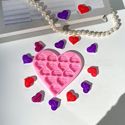 Valentine's Day Theme Food Grade Pendant Silicone Molds DIY-D050-12-1