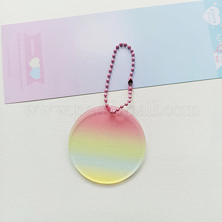 Wholesale Gradient Color Transparent Acrylic Keychain Blanks 