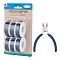 Round Aluminum Wire, with Iron Side Cutting Pliers, Black, 15 Gauge, 1.5mm, 10m/roll, 6 rolls