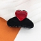 Heart Acetate Claw Hair Clips, for Girls Kids, Black, 42x25x36mm