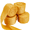 5 Rolls 5M Satin Frayed Ribbon, Raw Edged Polyester Ribbons for Gift Wrapping, Goldenrod, 1 inch(25mm), about 5.47 Yards(5m)/roll