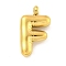 Ion Plating(IP) 304 Stainless Steel Pendants, Letter Charm, Golden, Letter F, 25.5x14.5x5.5mm, Hole: 3mm