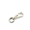 Zinc Alloy Swivel Clasps, with Spring Gate Rings, Platinum, 52mm