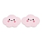 PVC Cabochons, Rubberized, Cloud, Pink, 49.5x48.5x3.5mm