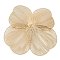 Brass Bead Caps, Clover, Real 18K Gold Plated, 44x47x1.5mm, Hole: 0.8mm