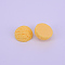 Resin Cabochon, Imitation Ice Cream, Half round/Dome, Gold, 17.5x11~11.5mm