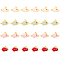 24Pcs 4 Styles Glass Alloy Connector Charms, with Enamel, Light Gold, Rabbit, Mixed Color, 20x13~14x5.5~6mm,  Hole: 1.4~1.5mm, 6pcs/style