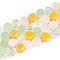Electroplate Glass Beads Strands, Flat Round, Faceted, Gold, 7.5~8x4~5mm, Hole: 1~1.4mm, about 25~27pcs/strand, 7.28~7.48 inch(18.5~19cm)