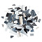 Multi-color Glass Mosaic Tiles, Irregular Shape Mosaic Tiles, for DIY Mosaic Art Crafts, Picture Frames and More, Dark Gray, 10~60x5~56x2.5mm, 100g/bag