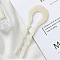 U-shaped Cellulose Acetate(Resin) Hair Forks, Vintage Decorative Hair Accessories for Woman Girls, Old Lace, 130mm