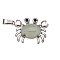 Natural Green Aventurine Pendants, Crab, 20mm