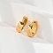 304 Stainless Steel Polishing effect Hoop Earrings, Ion Plating(IP), Golden, 13x4mm
