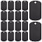 25Pcs Aluminum Pendants, Blank Tags, Rectangle, Black, 50x29x1mm, Hole: 3.5mm