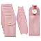 6 Sets Rectangle Velvet Single Watch Storage Bags, Portable Travel Wrist Watch Pouches iwith Alloy Snap Fastener, Flamingo, 13x7cm