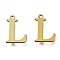 PVD Vacuum Plating  304 Stainless Steel Charms, Laser Cut, Alphabet, Antique Bronze, Letter.L, 12x8.5x0.8mm, Hole: 1mm