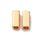 Brass Beads, Rectangle, Real 18K Gold Plated, 6x2.5x2.5mm, Hole: 1.6mm