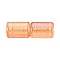 Electroplate Glass Beads, Column with Chevron Pattern, Light Salmon, 11.5~12x8~8.5mm, Hole: 1.2~1.4mm