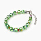 Galvanoplastie perles de verre bracelets BJEW-JB03865-04-1