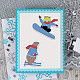 Globlelandpvcプラスチックスタンプ  カッティングダイステンシル付き  DIYスクラップブッキング用  装飾的なフォトアルバム  カード作り  スタンプシート  クマの柄  16x11x0.3cm  1枚 DIY-GL0002-09-6