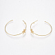 Brass Stud Earring Findings KK-S350-020G-2