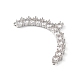 Rack Plating Brass Micro Pave Clear Cubic Zirconia Chandelier Component Link KK-C019-26P-2