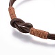 Cowhide Leather Cords Bracelets BJEW-JB04132-02-3