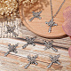 SUNNYCLUE 1 Box 10Pcs Cross Charms Tibetan Style Antique Silver Large Cross Bead Charms Detailed Rose Flowers Vintage Crosses Crucifix Shaped Charm for Jewerly Making Charms DIY Necklace Supplies FIND-SC0005-83-4