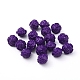 不透明なアクリルビーズ  花  暗紫色  16x16mm  穴：1.8mm  約255個/500g MACR-S635-16mm-5-2