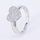 Brass Micro Pave Cubic Zirconia Finger Rings RJEW-E145-22P-2