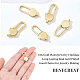 BENECREAT 6pcs 18K Gold Plated Brass Lobster Claw Clasps Oval Trigger Holders for DIY Crafts Jewelry Making KK-BC0004-72-3