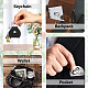 CREATCABIN Inspirational Gift Pocket Hug Token Encouragement Keychain Long Distance Relationship Keepsake Stainless Steel Double-Sided with PU Leather Keychain for Friends Family Women 1.2 x 1.2 Inch AJEW-CN0001-43A-5