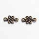 Tibetan Style Chinese Knot Alloy Links connectors X-TIBE-Q035-077AB-NR-2