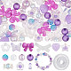 SUNNYCLUE 150Pcs 13 Style Acrylic Assorted Candy Beads Pastel Beads Acrylic Transparent Flower Bead Bulk Star Heart Butterfly Round Beads for Jewellery Making Women Adult DIY Bracelet Necklace Crafts DIY-SC0020-60B-1