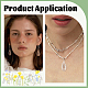 10 шт. подвески из латуни и прозрачного стекла KK-BC0014-08S-6