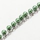 Perlas de cristal redondas hechas a mano cadenas para hacer collares pulseras AJEW-JB00085-2
