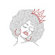 Женщина с короной стекло горный хрусталь исправление DIY-WH0303-021-1