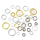 60g Emsemble de 6 styles d'anneaux de jonction ouverts en laiton et fer  DIY-FS0004-11-3