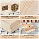 木製収納ボックス  鉄パーツ  公式用品用  ジュエリー  長方形  バリーウッド  20.8x7.5x3.9cm WOOD-NB0001-60-4