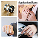 Yilisi 6Pcs 6 Style 202 & 304 Stainless Steel Grooved Finger Ring for Men Women RJEW-YS0001-01-8