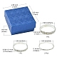 4 pièces 3 ensembles de bracelet extensible de tennis en laiton avec strass de style pour petite amie BJEW-FS0001-06-5
