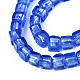Perles vernissées de feuille en argent manuelles FOIL-N004-01B-04-3