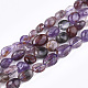 Fili di perle di quarzo rutilato viola naturale G-T108-22A-1