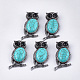 Broches/pendentifs turquoise synthétique G-S353-05K-1