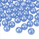Pandahall Elite ca. 400 Stück 6mm winzige Satin Glanz Glas Perle Perle Runde lose Abstandsperlen für Schmuck machen Kornblume blau HY-PH0001-6mm-015-2