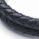 Плетеный кожаный шнур многожильных браслеты BJEW-F291-30P-2